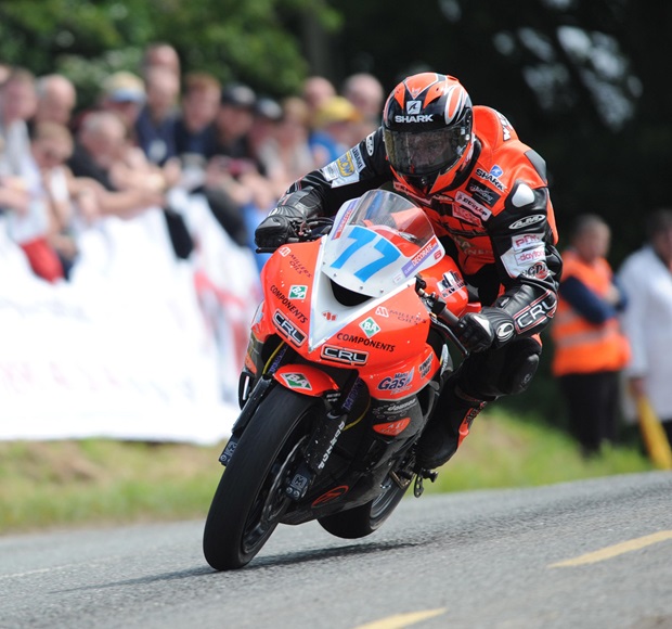 Isle of Man TT winner Ryan Farquhar at the Skerries 100 (Stephen Davison/Pacemaker Press International)